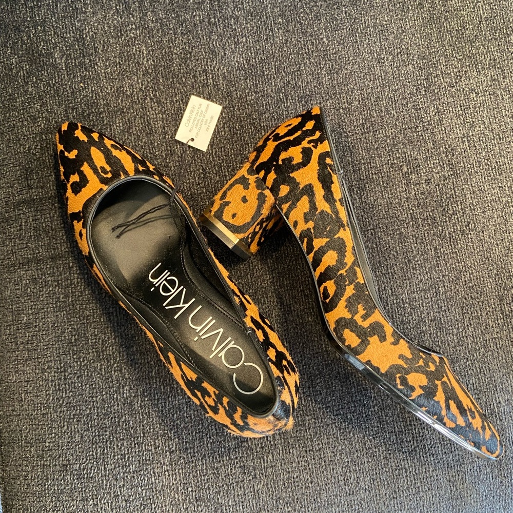 Calvin Klein animal hair print shoes